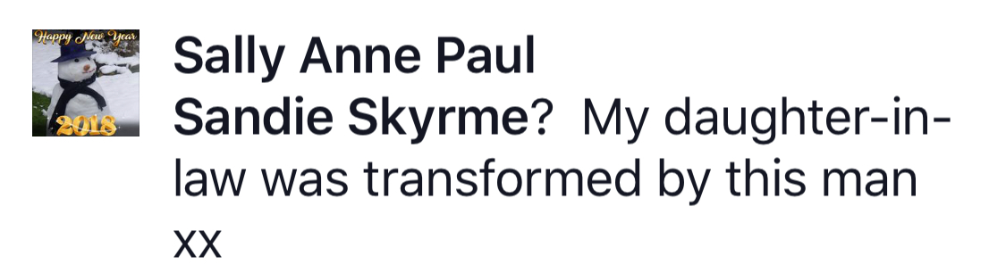 Real testimonial from a recovered client