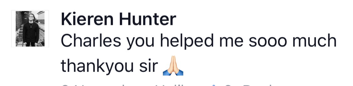 Real testimonial from a recovered client