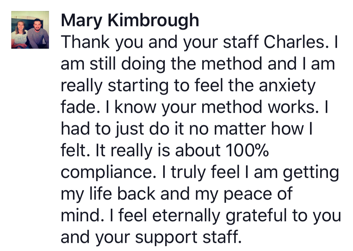 Real testimonial from a recovered client
