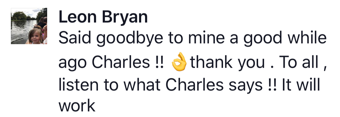 Real testimonial from a recovered client