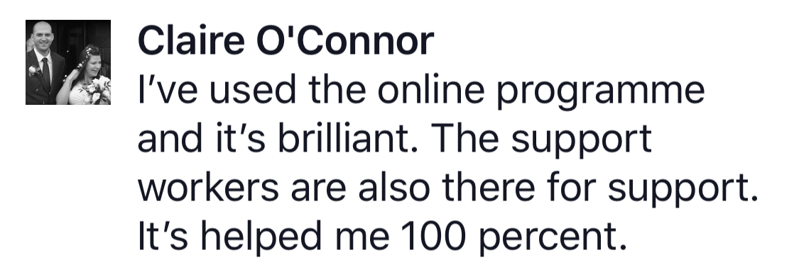 Real testimonial from a recovered client