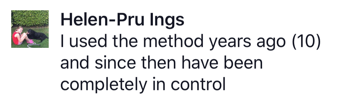 Real testimonial from a recovered client