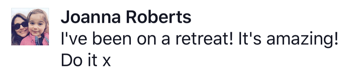 Real testimonial from a recovered client