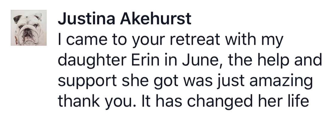 Real testimonial from a recovered client