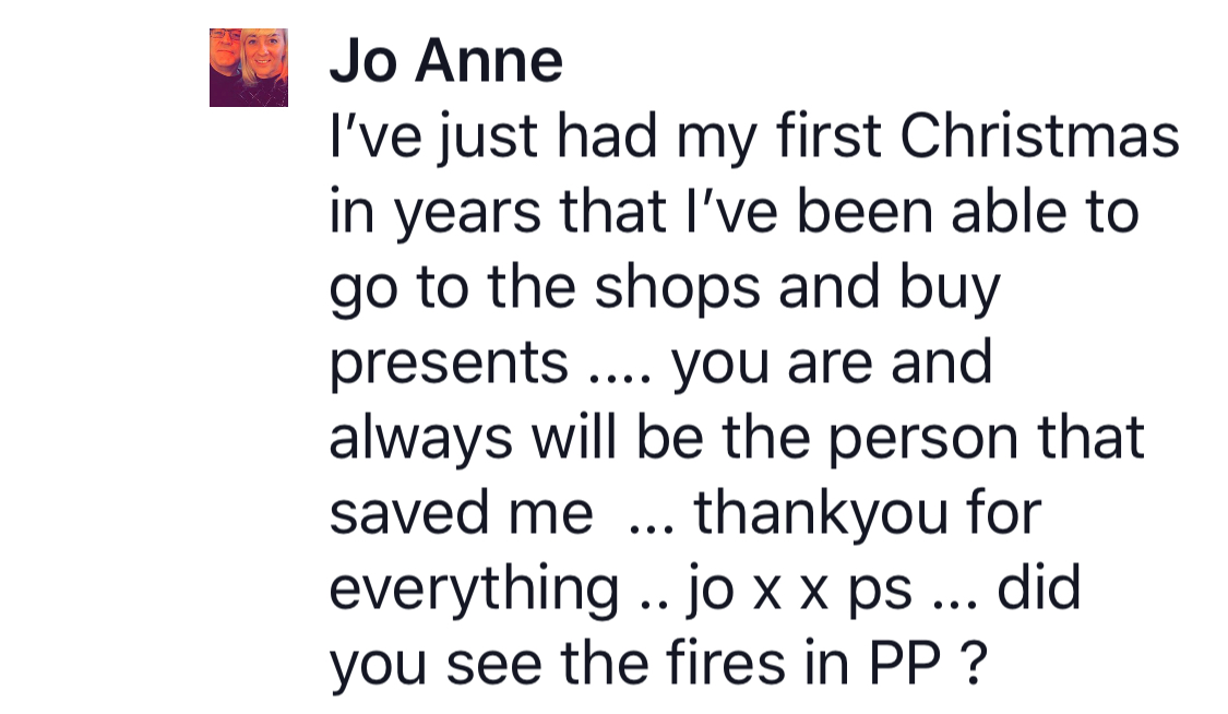 Real testimonial from a recovered client