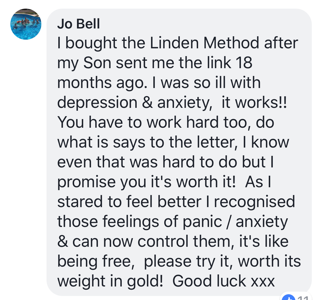 Real testimonial from a recovered client
