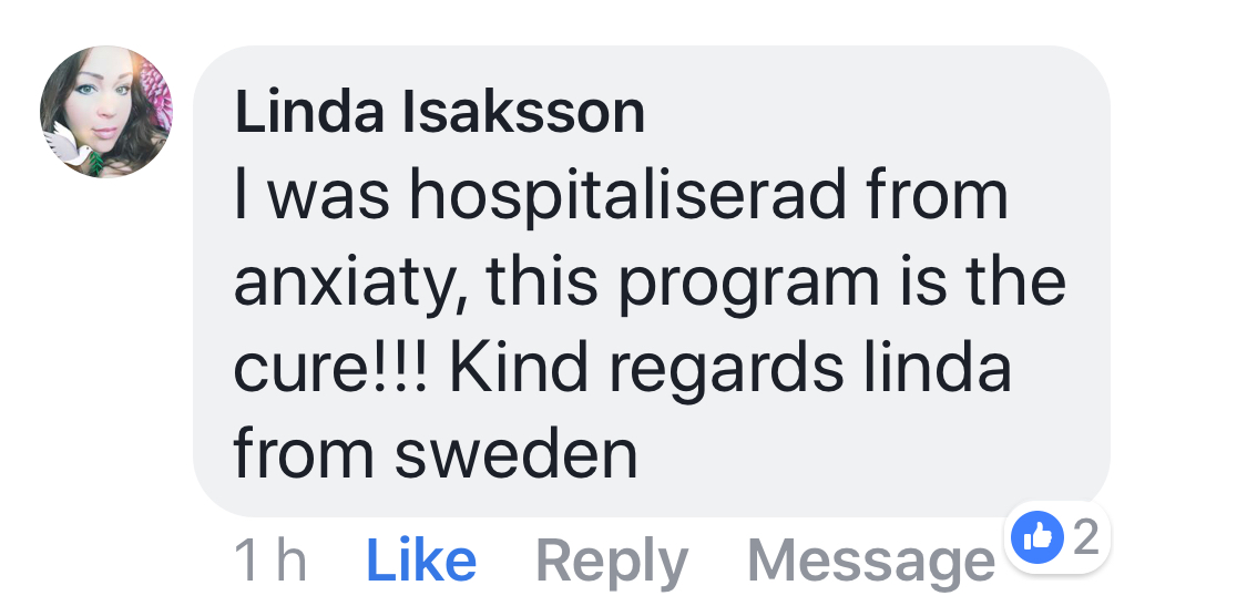 Real testimonial from a recovered client