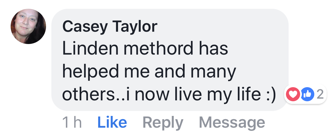 Real testimonial from a recovered client