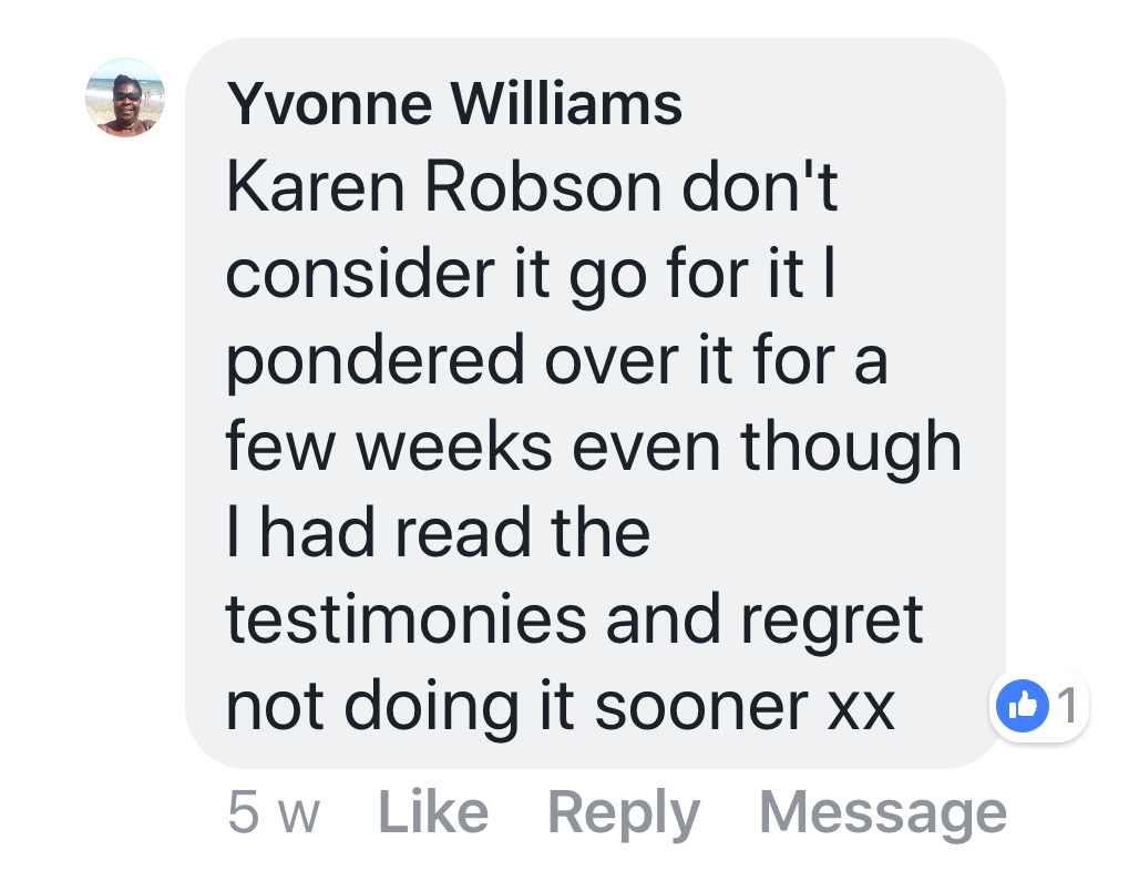 Real testimonial from a recovered client