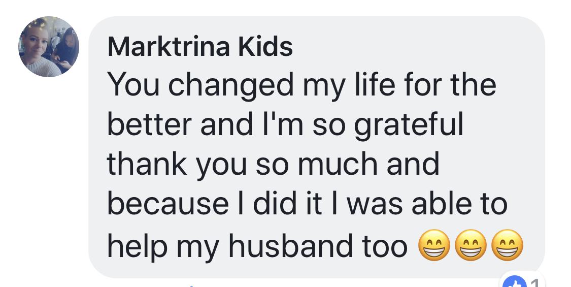 Real testimonial from a recovered client