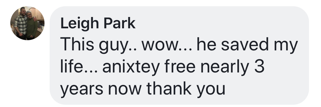 Real testimonial from a recovered client