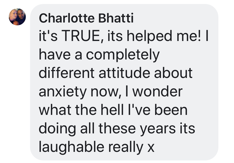 Real testimonial from a recovered client
