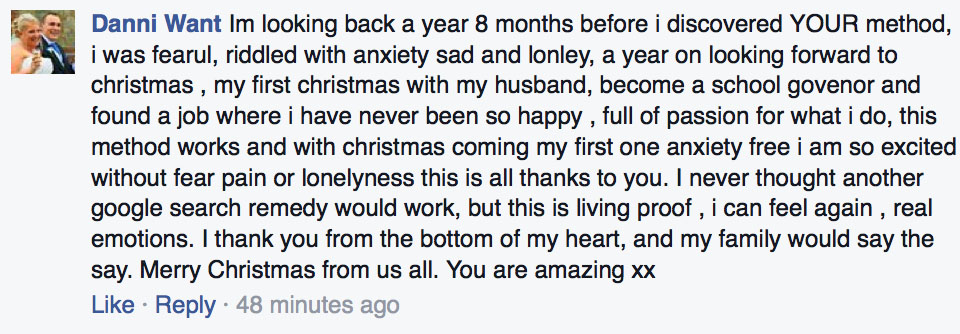 Real testimonial from a recovered client