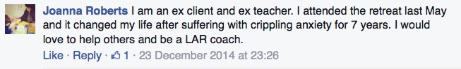 Real testimonial from a recovered client