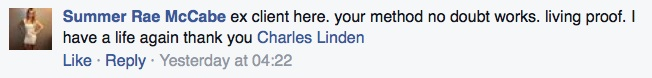 Real testimonial from a recovered client