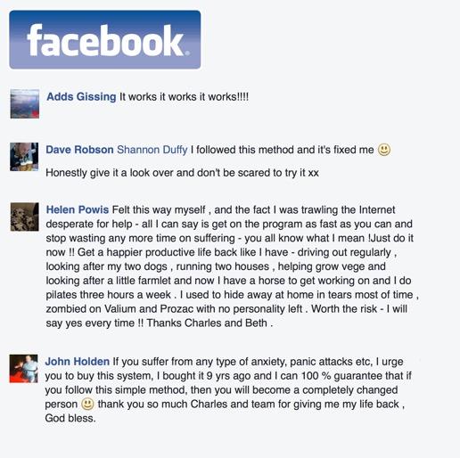 Real testimonial from a recovered client
