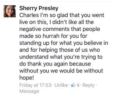 Real testimonial from a recovered client