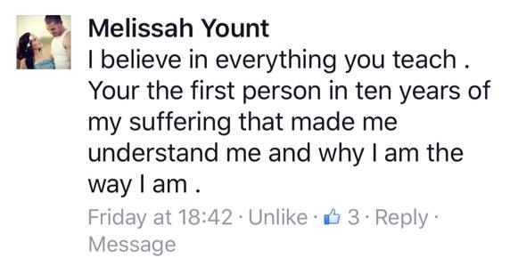 Real testimonial from a recovered client