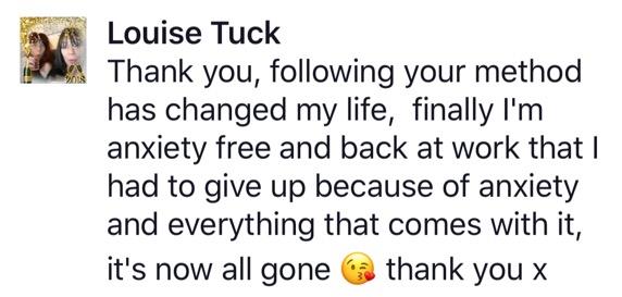 Real testimonial from a recovered client