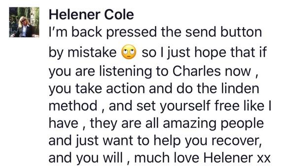 Real testimonial from a recovered client