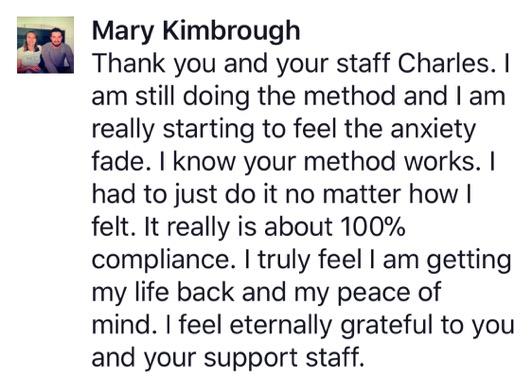 Real testimonial from a recovered client