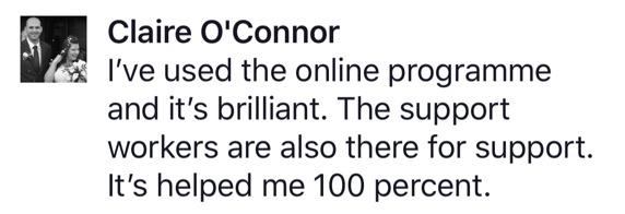 Real testimonial from a recovered client