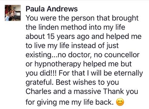 Real testimonial from a recovered client