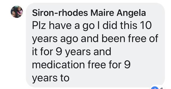 Real testimonial from a recovered client