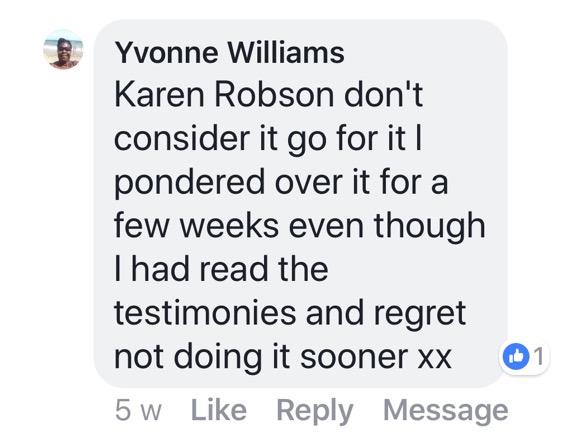 Real testimonial from a recovered client