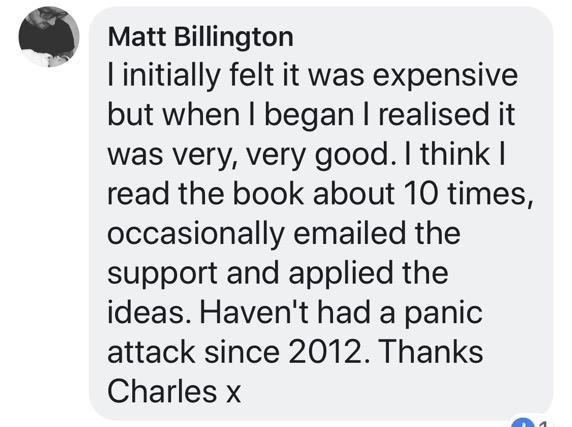 Real testimonial from a recovered client
