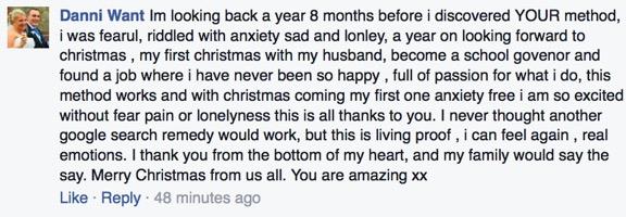 Real testimonial from a recovered client