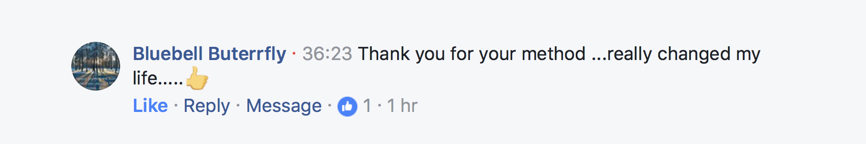 Real testimonial from a recovered client