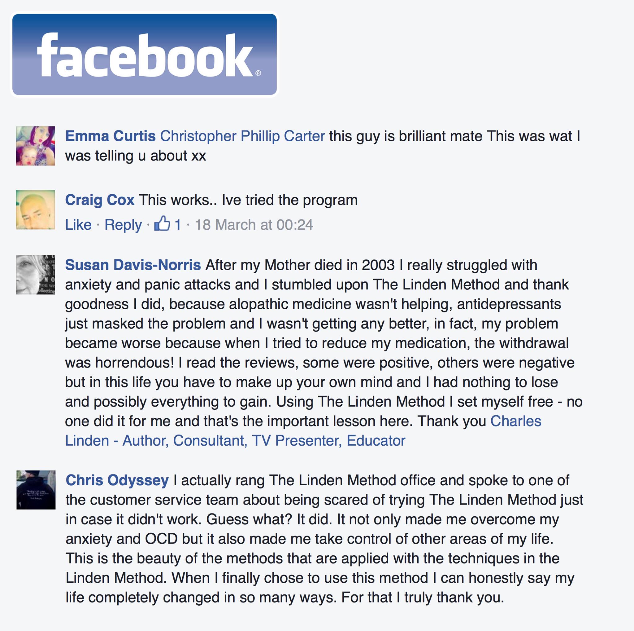 Real testimonial from a recovered client