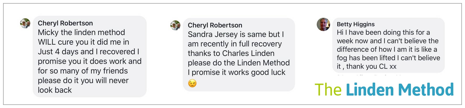 Real testimonial from a recovered client